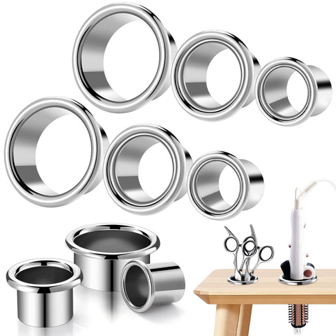 MorningRo 6 Pcs Stainless Steel Hair Tool Organizer 3.0 2.0 1.5, Blow Dryer,