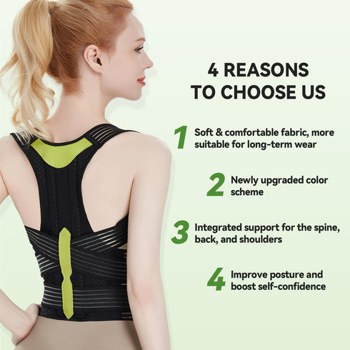 Yowayonoe Posture Corrector for Women and Men, Invisible Full Back Support Brace with Enhanced Breathable Mesh