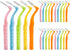 50PCS L-Shaped Interdental Brushes - Short Handle Dental Floss Brush with 5 Different Sizes for Braces