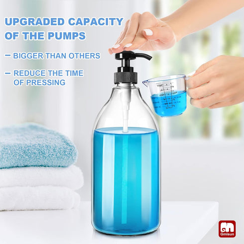 GMISUN Laundry Detergent Dispenser, 2 Pack Liquid Soap Dispenser, 67oz Storage Container