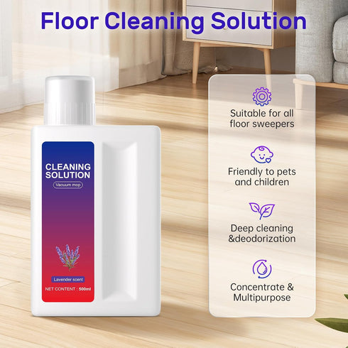 Nukisa Lavender Floor Cleaning Solution Compatible with Dreame Wet & Dry Vacuum and Robot Residue & Streak