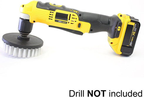Drill Brush 5 Inch White Soft Bristle: Clean Fiberglass Tub, Upholstery, Auto Carpet, and Boat Seat