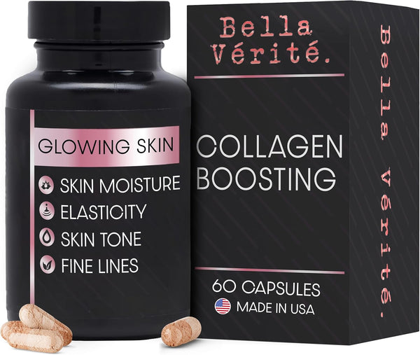 Bella Vérité Daily Collagen Supplement for Women & Men - Essential Vitamins for a Youthful, Radiant Complexion &