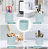 WAFJAMF Makeup Brush Holder, 360 Rotating Storage Cup for Vanity, Bathroom Countertop, 5 Slot Container