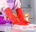 Rubber Cleaning Gloves, 3-Pairs Kitchen Dishwashing Gloves, Waterproof Reusable, Small