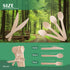 300 Pack Disposable Wooden Cutlery, Eco-Friendly Natural Wooden Utensils for Outdoors and Parties (Spoon-300Pcs)