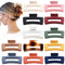 Sisiaipu 12 Pcs Large Hair Accessories, Jumbo Square Jaw Clips for Thick Hair, Bulk Clips for Women