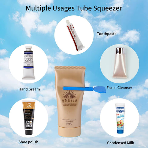 4PCS Toothpaste Squeezer, Tube Presser Roller for Toothpaste, Cosmetic Oil Cream Paint (4 Color)