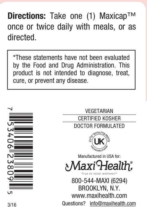 Maxi Health CO Q10 100mg, Coenzyme Q10 Supplement, 90 Liquid Capsules