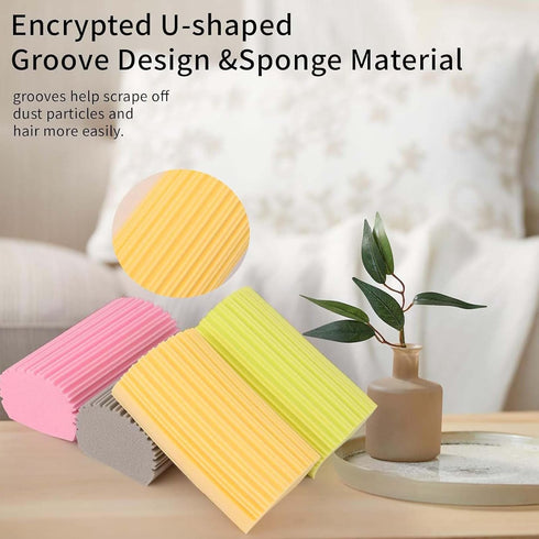Zpallmeo 4 Pack,Magic Damp Clean Duster Sponge Sponges Eraser Baseboard Cleaner Tool,Reusable Household Cleaning Sponge