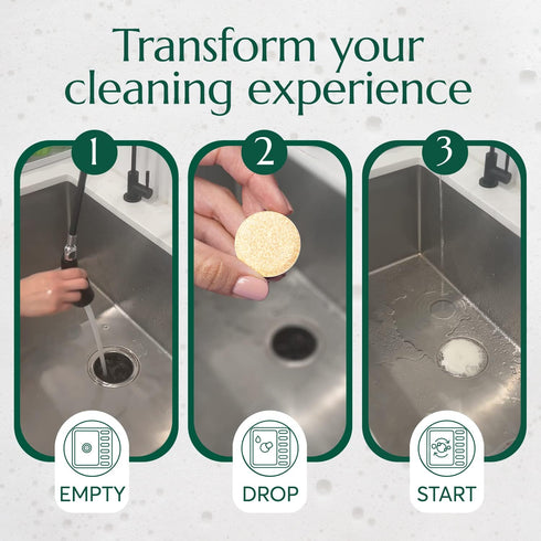 CLEANOMIC Garbage Disposal Cleansing Tablets (8 Pack) - Foaming Cleaner and Deodorizer for Household Garbage Disposal,