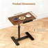 Naiveferry Height Adjustable Laptop Mobile Standing Desk with Wheels, Bedside Table Tilting Laptop Cart, Small Rolling