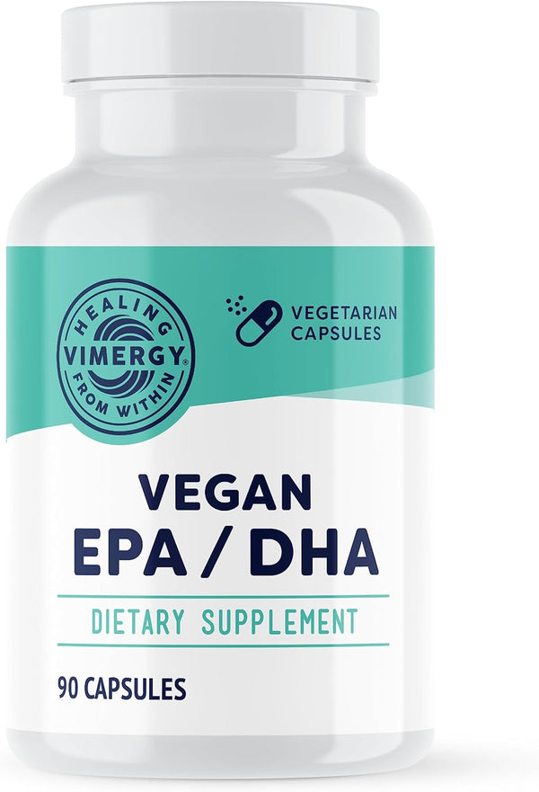 Vimergy Vegan EPA/DHA, 30 Servings, Algal Omega 3 Fatty Acids, Plant Based Fish Oil Alternative