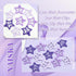 NAISKA Purple Star Hair Clips, Non-Slip Snap Hair Barrettes for Girls Women (12PCS)