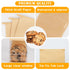 Kosotody 50 Pack Window,3.9x3.1x8.2 Inches Small Bakery Bags with Brown Kraft Paper Bakery Bag with Tin Tie Tab Lock