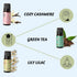 Set 6 Set Folkulture Essential Oils | Relaxing Fragrance Oils for Diffusers | Green Tea, Cashmere, Ocean Salt and More|