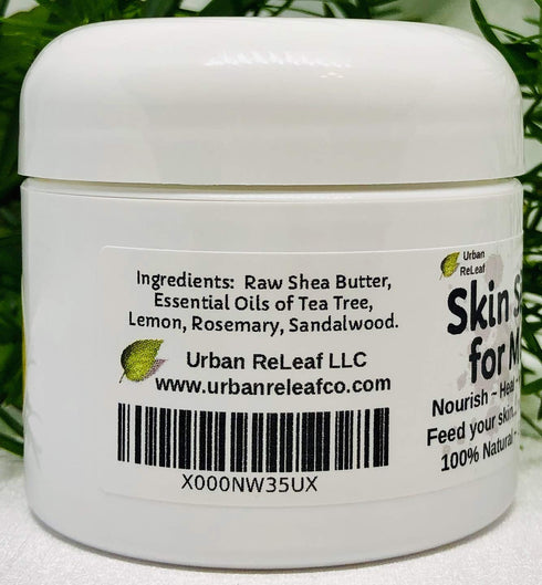 Urban ReLeaf Skin Silk for Men, Heal Dry Irritated Skin, 100% Natural Vegan Gift for Dads