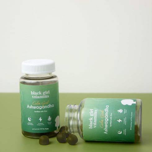 Gummies Immune Black Girl Vitamins Calm Girl Ashwagandha + Zinc Stress Support, Promotes Relaxation & Mental Clarity