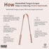 MasterMedi Pure Copper Tongue Scraper - Tongue Scrubber for Bad Breath, Easy to Use, Tongue Cleaner for Oral Care &