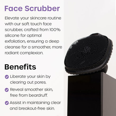 The Man Face Scrubber, Silicone Exfoliator for Men, Gentle Face Massager, Removes Dead Skin, 1 Pack