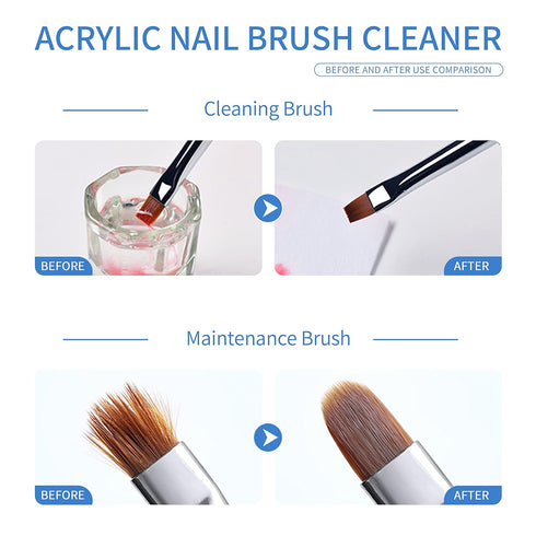 Nail Brush Cleaner for Acrylic Nail Brush Cleaner Acrylic Painting Quickly Cleaning Nail Art Liner Salon At Home 75Ml/2.5FL.OZ