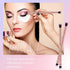 24 Pcs 2 in 1 Eyeshadow Smudge Brush, Double Ended Concealer Brush for Blending Eye Shadow and Liner (Rose Gold)