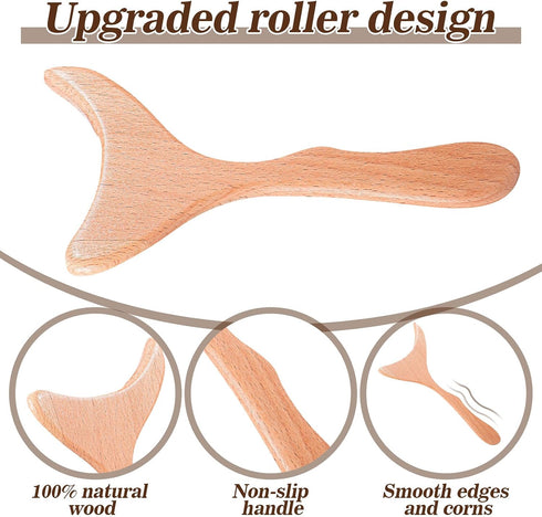 Hpmjz Wood Therapy Massage Tools Wooden Lymphatic Drainage Massager Cellulite Remover Body Sculpting Tool