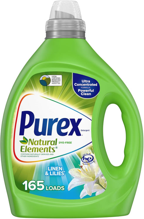 Purex Liquid Laundry Detergent, Ultra Concentrated, Linen & Lilies, 82.5 Ounce (165 Loads)