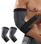 HiRui 2 PACK Elbow Brace - Elbow Compression Sleeves with Adjustable Straps, Tennis Elbow Golfer Elbow Treatment Arm