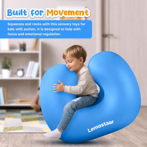 Inflatable Sensory Chair for Kids Toddlers, Soft Squeeze Seat for Kids with Autism & ADHD, Compression Rocking Chair