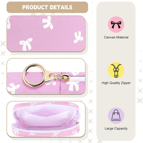 Period Bag for Teen Girls, Canvas Sanitary Napkin Storage Bag with Zipper, Portable Menstrual Pad Bag Tampon Holder