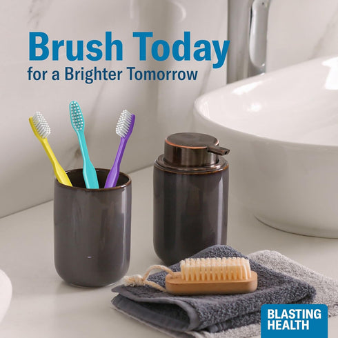 100 Pack Disposable Medium Soft Bristles Bulk Toothbrushes, Individually Wrapped
