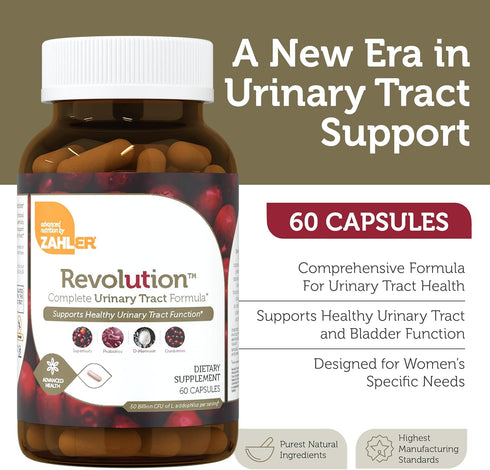 Zahler Revolution - Complete Women's Urinary Tract Health Formula with Probiotics - 60 Capsules