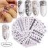 Valuu Black Lace Flower Nail Art Stickers, 40 Sheets Water Transfer Decals for DIY Manicure Tips