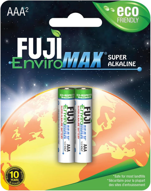 Fuji Batteries 4400BP2 EnviroMax AAA Super Alkaline Batteries, 2 Pack