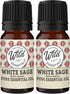 Wild Essentials White Sage Essential Oil - 10ml, 2 Pack of 100% Pure, Premium Grade, Cleansing and Relaxing