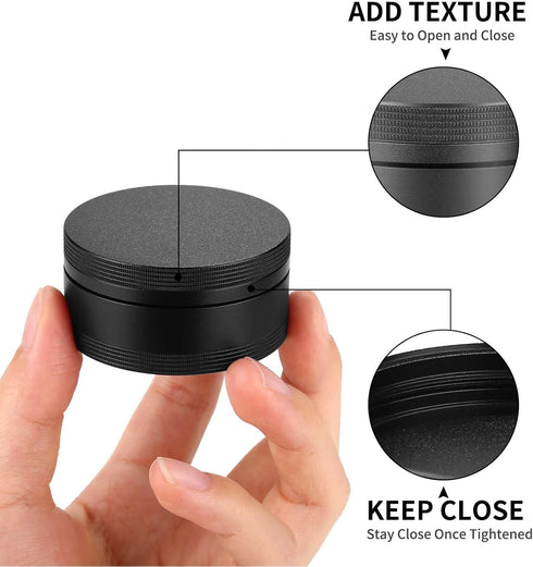 Portable Pill Case, Waterproof Single Metal Pill Organizer for Pocket Purse, Aluminium Alloy Round Container, Medium