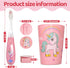 Lily's Home Kids Flashing Timer Toothbrush with Soft Bristles, Rising Cup & Cover - Fun 2-Min Light-Up