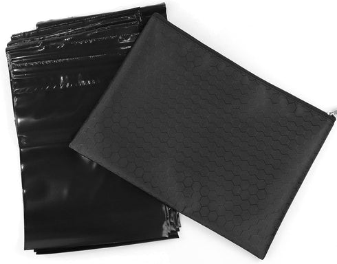 Feminine Personal Disposal Bags, 100 Pack of 6x8 inches Black Opaque Zip Seal Bags for Tampons and Sanitary Pads