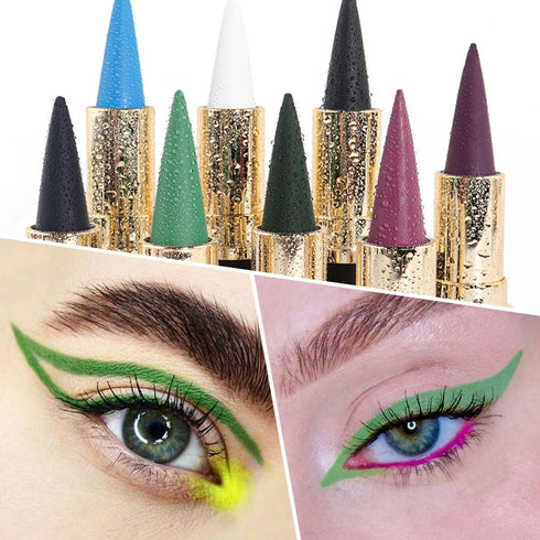 Kaely 2Pcs Light Dark Green Gel Eyeliner Pencils Set - Waterproof Colored Eye Liner Crayon for Gothic Makeup