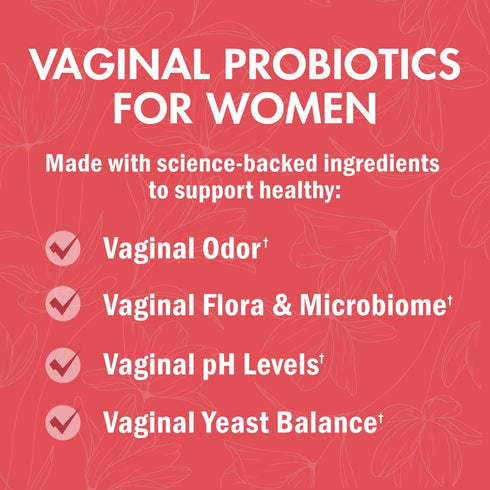 16in1 Vaginal Probiotics - 30 Capsules for Women, 10 Powerful Strains + Organic Prebiotics for Vaginal Health Support
