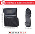 AlveyTech Water-Resistant Saddle Bag (Large, Black) - For Mobility Scooters, Wheelchairs, & Power Chairs - Lightweight