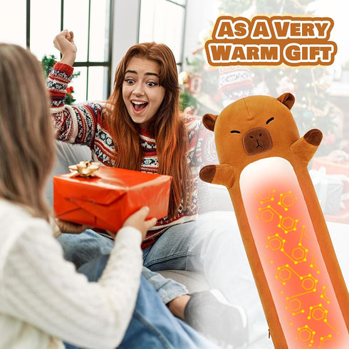 Relief,20 Capybara Heating Pad-USB Heated Plush Stuffed Animals for Period Cramps and Menstrual Pain Portable Electric