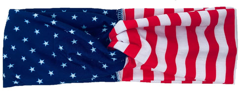 Red White and Blue Patriotic American Flag Twist Headband USA (American Flag Headband)