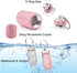 2 Pack Portable Pill Case, Bling Rhinestone Pill Container Box, Waterproof Medication Holder Organizer with Keychain