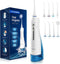 Hangsun Water Flosser Cordless Oral Irrigator - Rechargeable Dental Water Jet HOC700, 300ML Water Tank, 4 Jet Tips