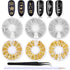 WOKOTO 6 Boxes Nail Art Studs Set, Gold Silver Hollow Star Moon Flower Rivet Kit with Tweezers and Picker Pencil