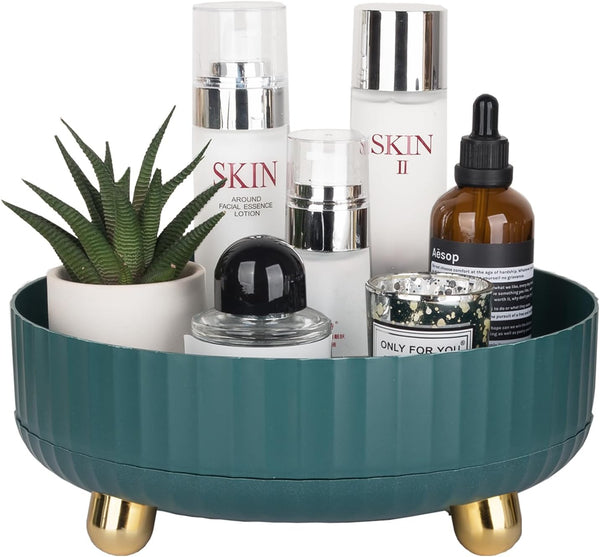Anyoifax 360 Degree Rotating Makeup Perfume Organizer Tray, Lazy Susan Skincare Lotion Storage for Dresser, Bathroom