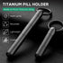 TISUR Small Keychain Pill Holder, Waterproof Titanium Pill Fob for Travel Purse Pocket, Mini Organizer Box