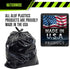 Aluf Plastics Heavy Duty 55 Gallon Trash Bags - 50 Pack - 2.0 MIL Thick - 38" x 58" - Black Garbage Bags for Lawn,